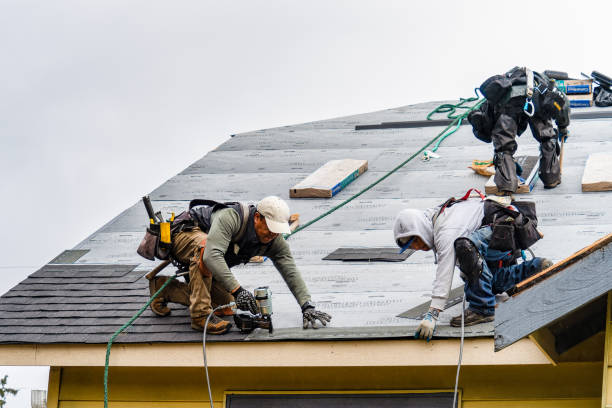Professional Gutter Installation technician working in Sutherland, VA
